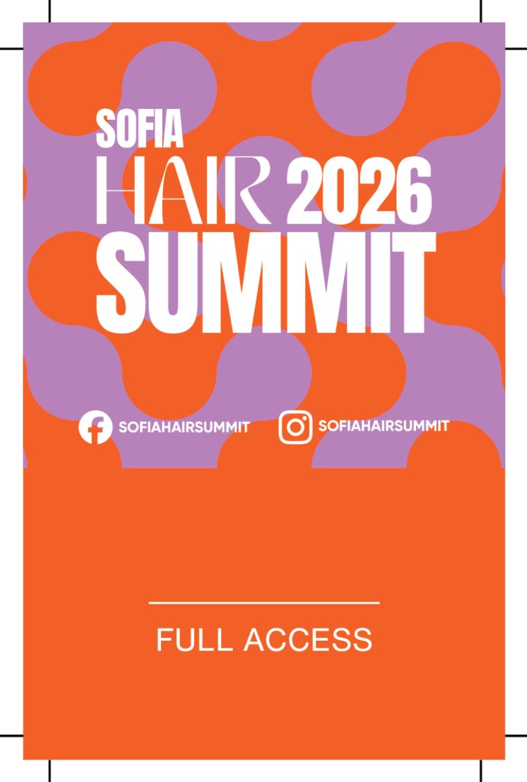 Бадж лента за делегати, проектирана за Sofia Hair Summit 2026