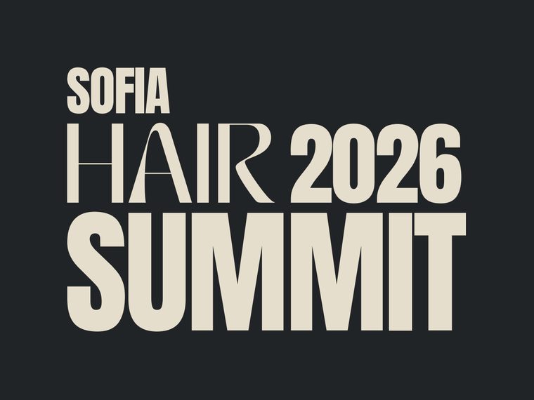 Логото на Sofia Hair Summit в цветови вариант Bleach, проектирано от Wonder Works Design