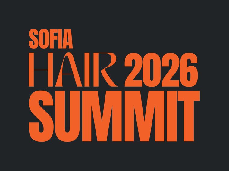 Логото на Sofia Hair Summit в цветови вариант Vermilion, проектирано от Wonder Works Design