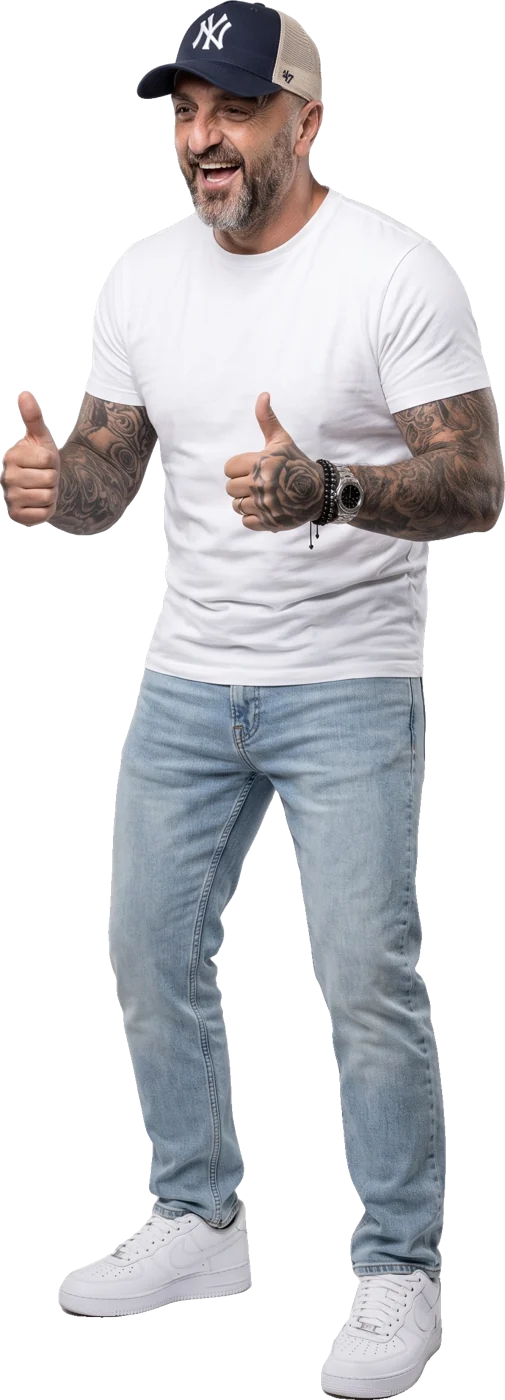 Colin Rooney giving two thumbs up