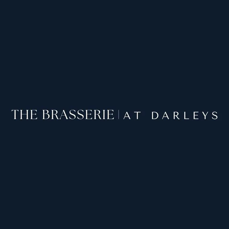 Secondary horizontal lockup for The Brasserie at Darleys, Derby, designed by Wonder Works