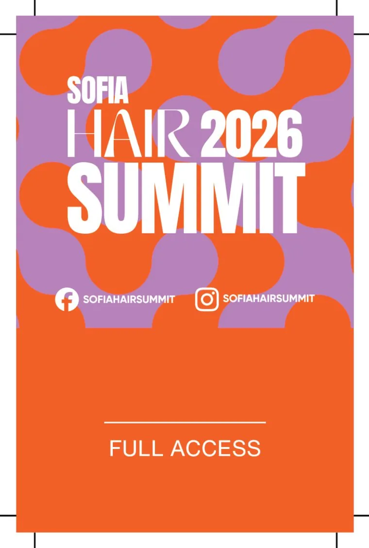 Delegate lanyard designed for Sofia Hair Summit 2026