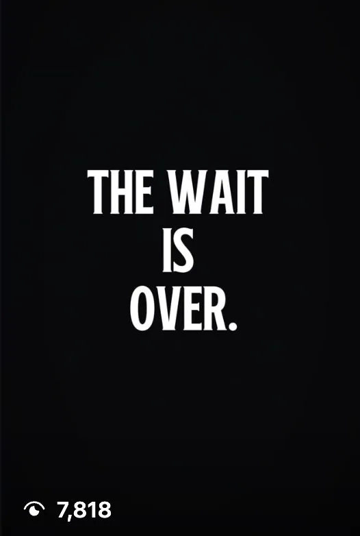 Instagram announcement post for Sofia Hair Summit, black typographic layout reading The wait is over, 7,818 views
