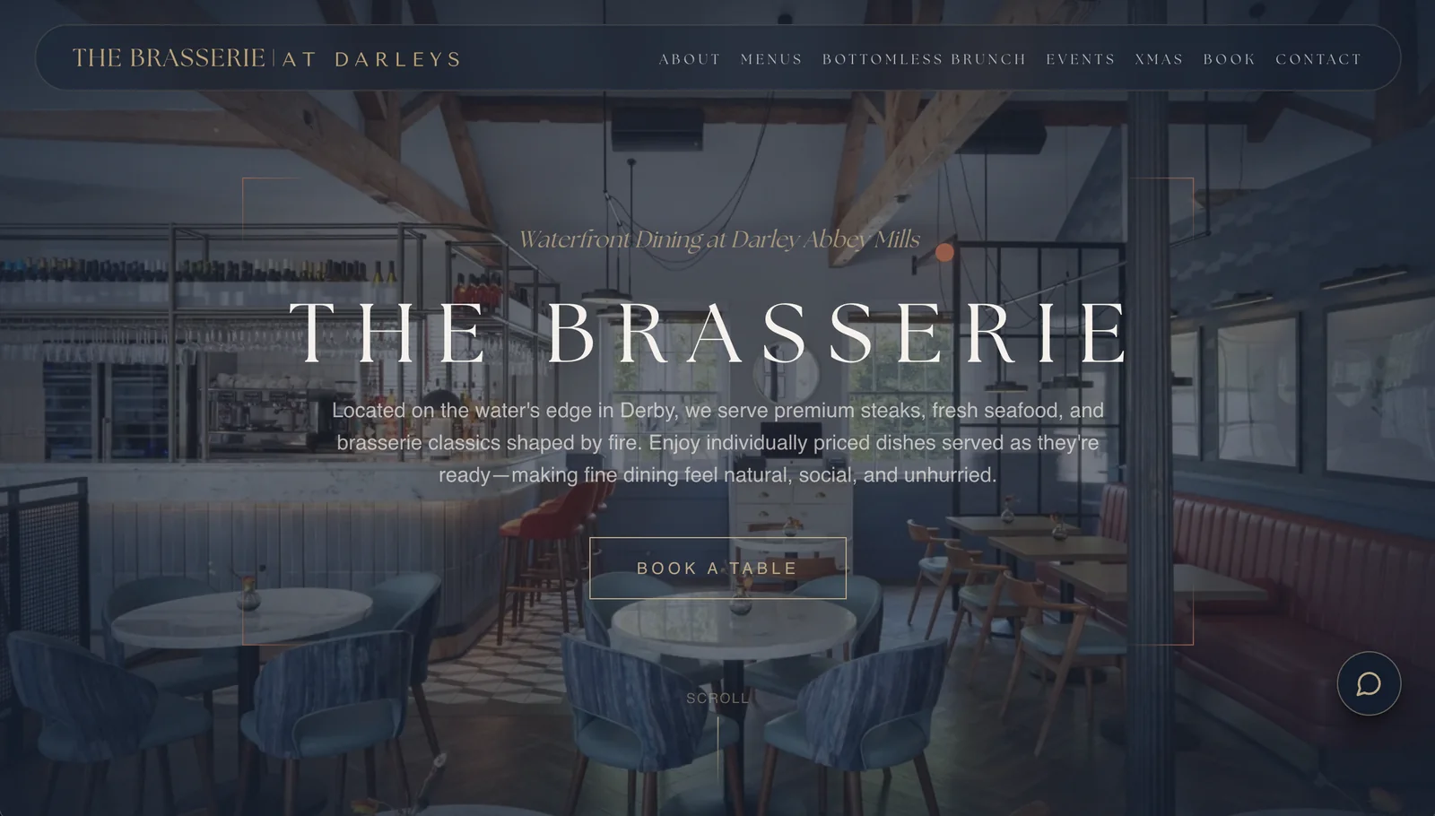 The Brasserie at Darleys website home page